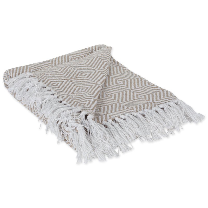  Jeté en coton X-Diamond, Pierre