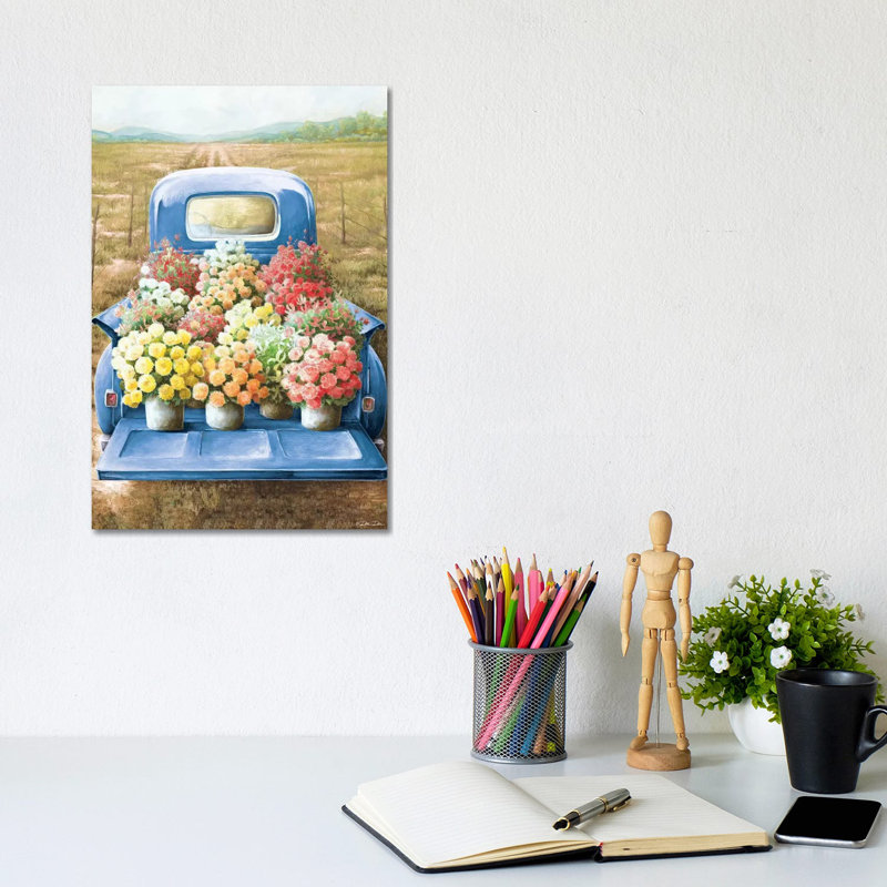 Flowers For Sale by Dee Dee - Wrapped Canvas Painting, 20.32 cm H x 30.48 cm W