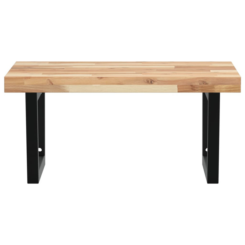 Armend 60cm Solid Wood Bathroom Vanity Top, Acacia/Black