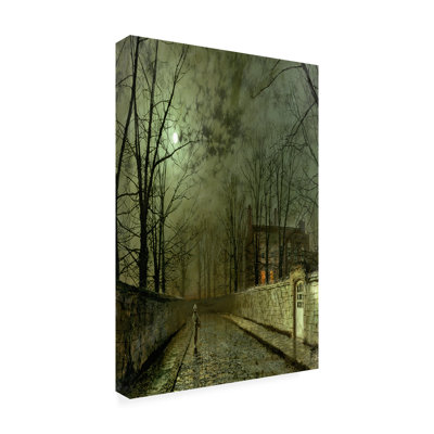 Art mural sur toile tendue - John Grimshaw «Silver Moonlight, 1880», art mural pour le salon, la chambre à coucher ou le bureau - 22 x 32