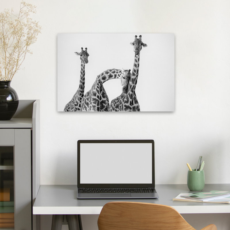 Li - Famille de girafes, H 16 po x l 24 po