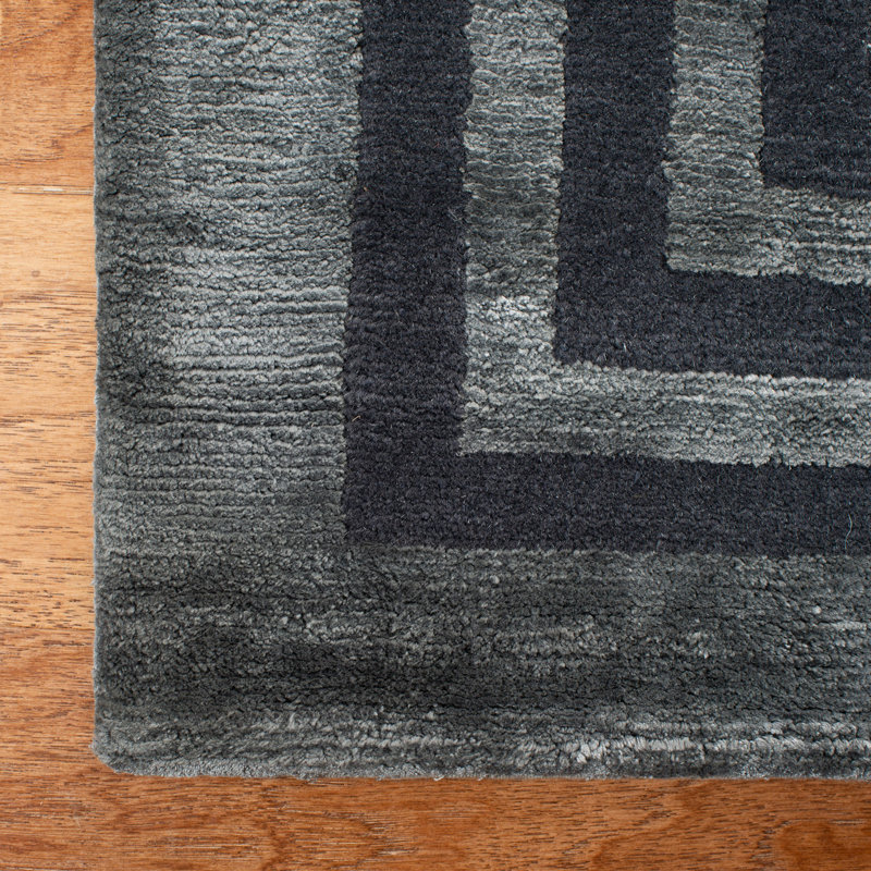 Ralph Lauren Ellington Border Wool, Viscose Geometric Rug, Rectangle 8' x 10'