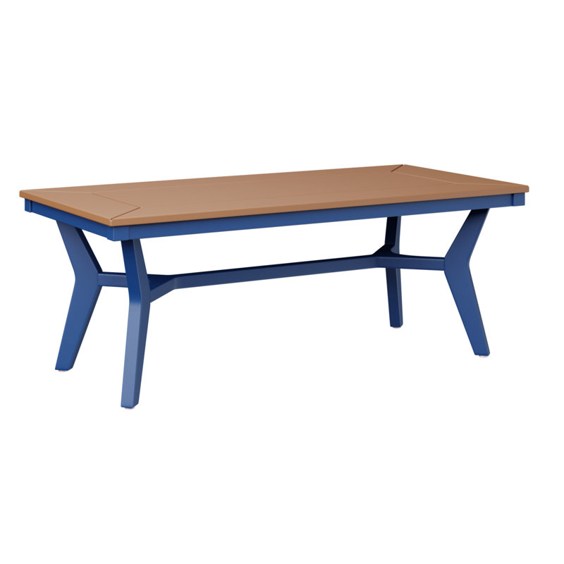 Table basse berlinoise Berlin, Bleu pacifique, Cèdre
