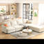 Salon modulaire en forme de U avec rangement, rangement en chenille 6 places de 123 po, canapé pour