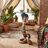 Renenutet Egyptian Cobra Figurine End Table