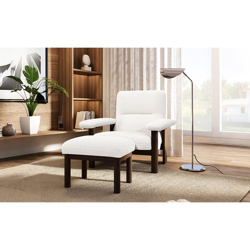 Chaise d'appoint de style Mid-Century avec fauteuil doux pour le salon, la chambre à coucher, le bureau, la base rembourrée en éponge et la chambre à coucher