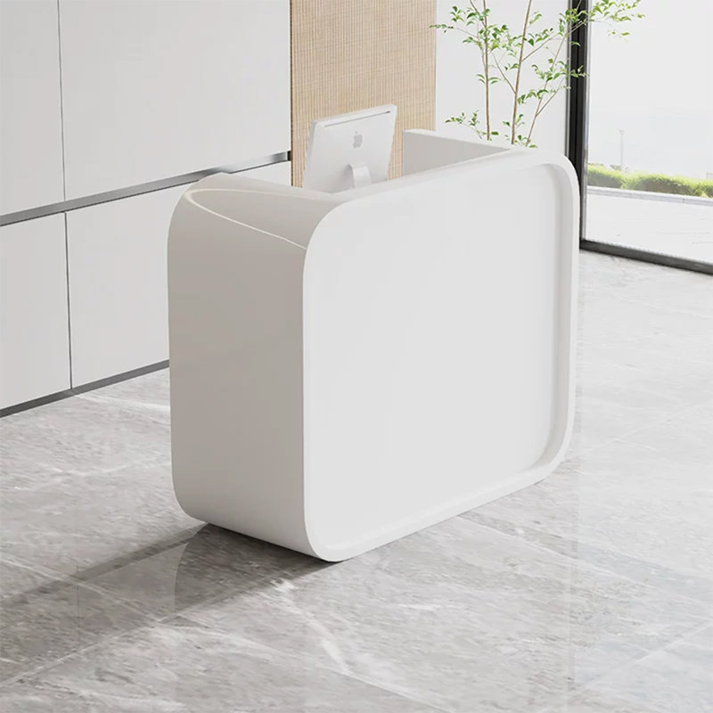Bureau de réception contemporain en bois manufacturé Contemporary, H 39,37 po x L 31,50 po x l 19,69 po