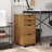 Jennasis vidaXL MOSS 4-Drawer Chest with Wheels, Solid Pinewood, 13.4"x15.4"x25.8"-1985047493