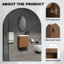 Meuble-lavabo mural 18,5 po avec lavabo intégré pour salles d'eau-2109253039