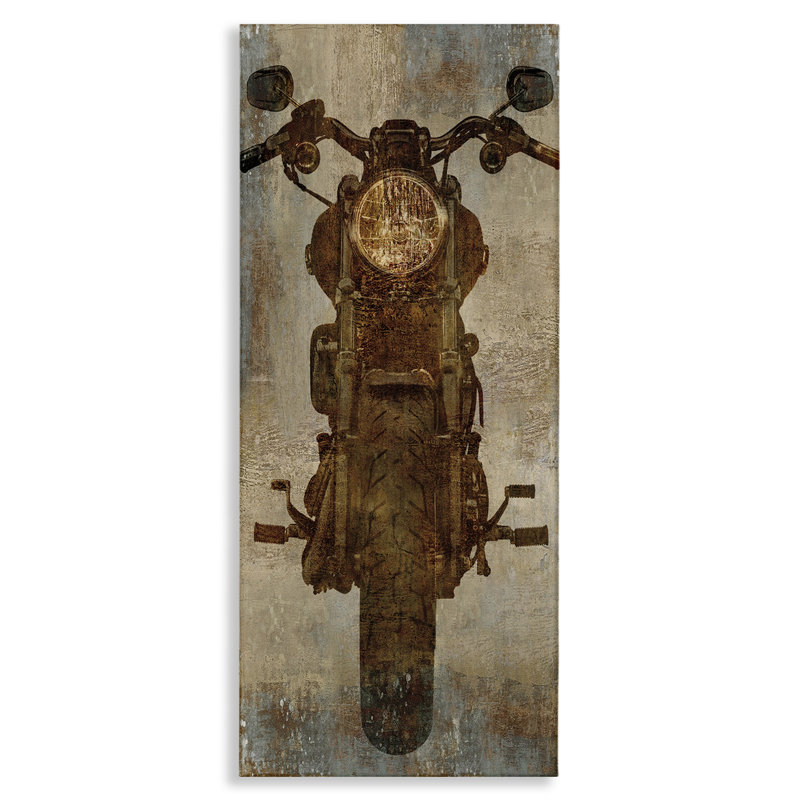 «Moto Silhouette» par Dylan Matthews - reproduction d'art, H 40 po x l 17 po