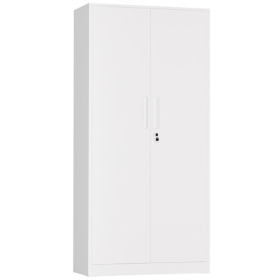 Lakenzie 5 - Shelf Steel Garage Storage Cabinets with Lock (72" H x 32" W x 16" D)