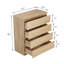 Commode 31,5 po à 4 tiroirs, commode de rangement sans poignées pour chambre à coucher et garde-robe 31,5 po-2024330419