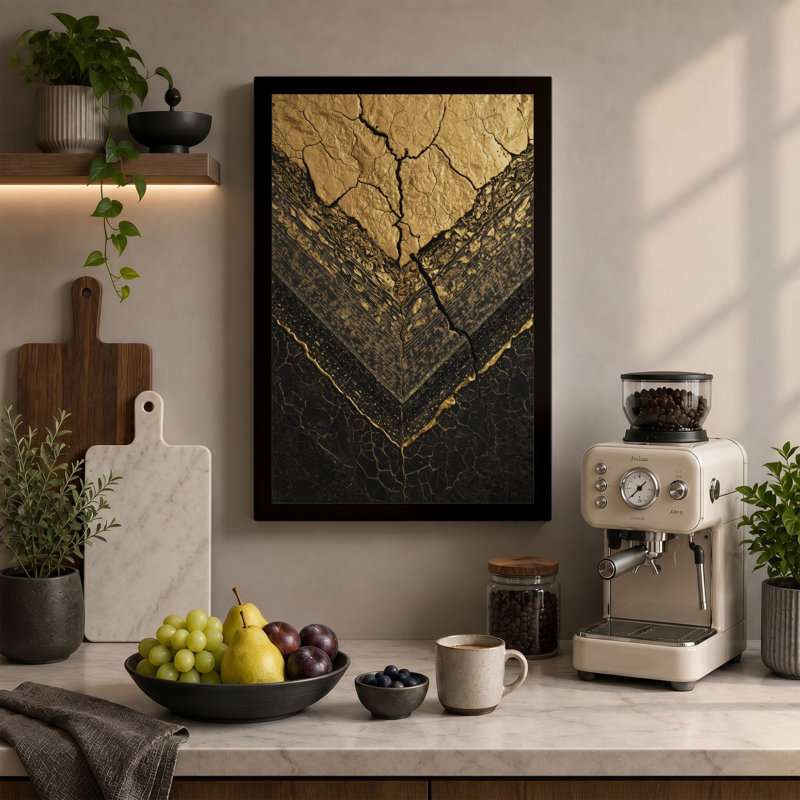 Golden Divide Industrial - Wrapped Canvas, 36x24 - 91.4 x 61.0 cm, Sage Border