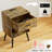 Nightstand with Power Outlet, LED Lights, and Drawer for Bedroom, Living Room