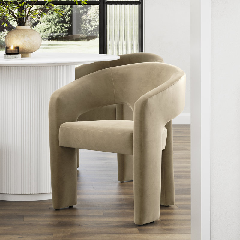 ALBA VELVET DINING CHAIR, Mole