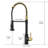 Black And Gold Kitchen Faucet With Pull Down - Surface, Precise Water Temperature Adjustment In Beige Brass Construction, Easy Control-1708922883