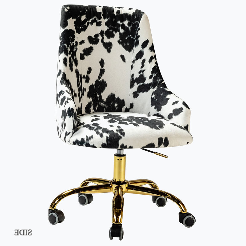 Chaise de bureau en tissu imprimé