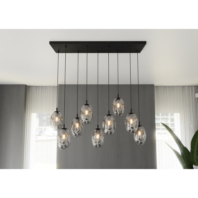 Englewood 9 - Light Black Pendant, Grey