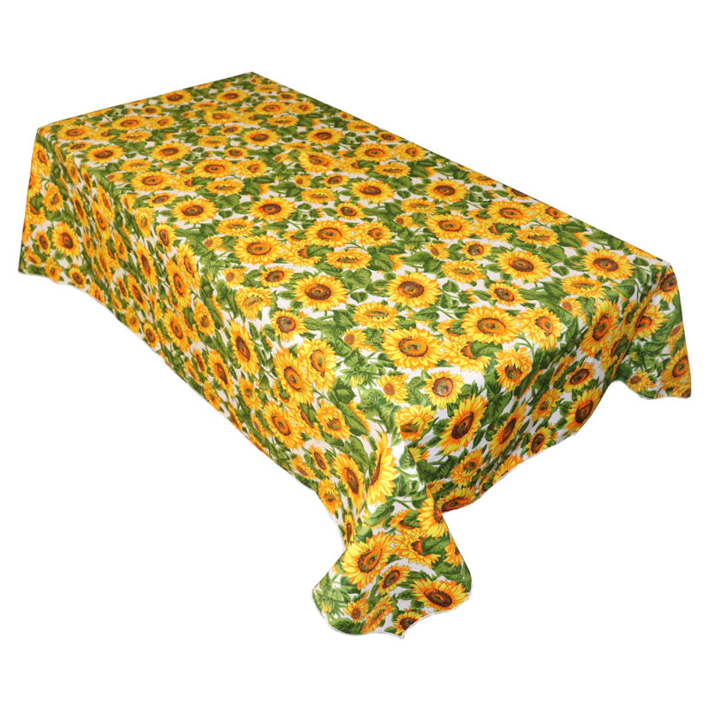Sunflowers Print Tablecloths, 56" W x 56" L