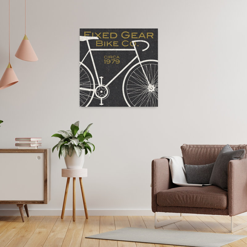 Fixed Gear Bike Co, art contemporain, H 24 po x l 24 po