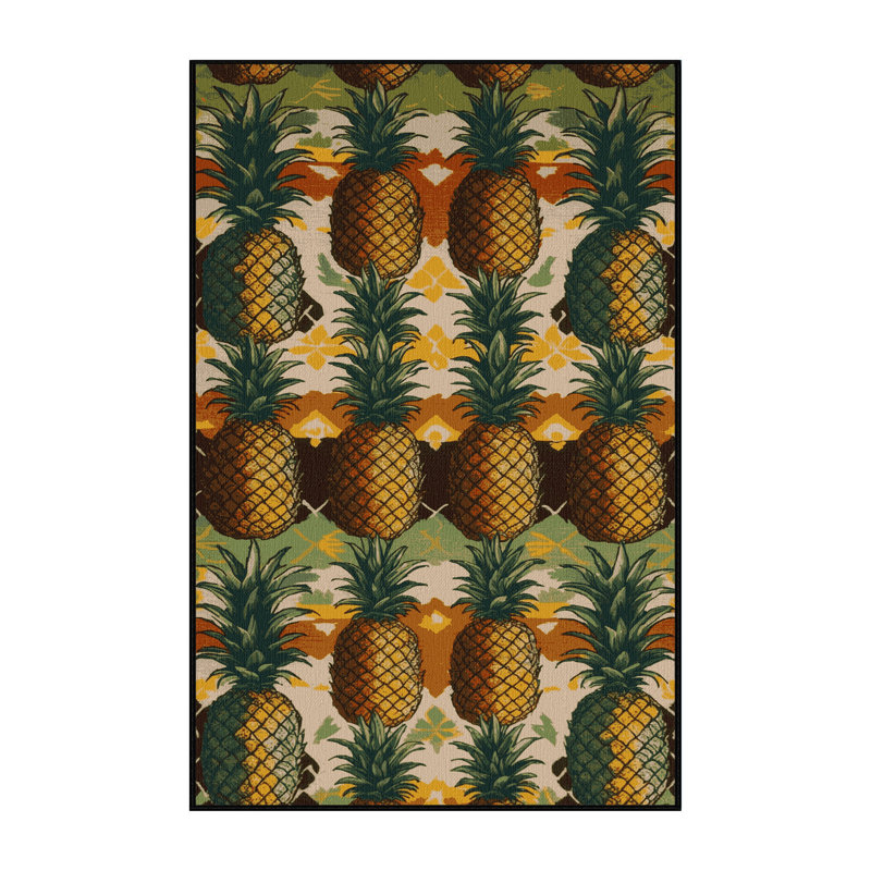  Tapis hawaïen lavable avec ananas
