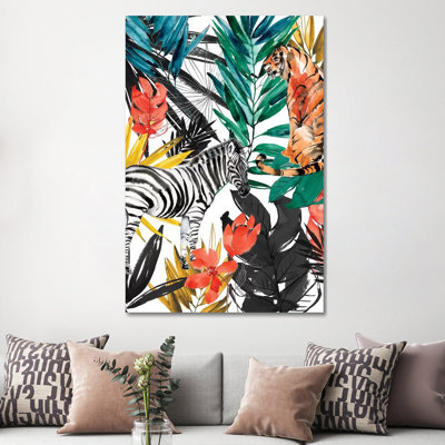 Jungle Life I by Jennifer Goldberger - Wrapped Canvas Print