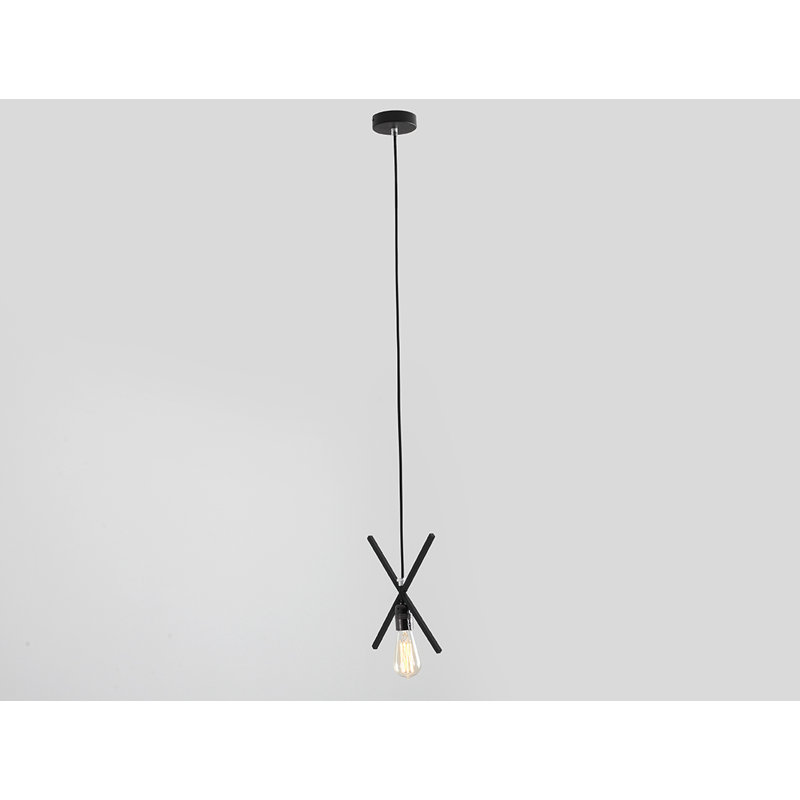 1 - Light White Unique/Statement Pendant, Black