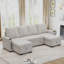 Canapé modulaire avec rangement, canapé modulaire en U de 96 po pour le salon-1829302273