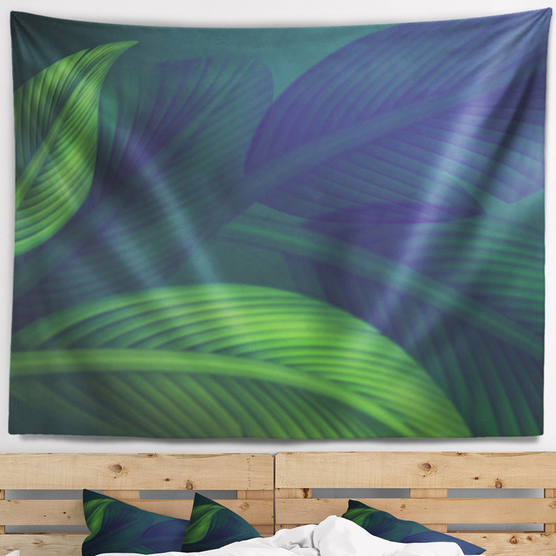 Tapisserie arrière-plan tropic jungle leaves, H 32 po x l 39 po
