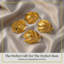 Ensemble de 4 anneaux à serviette Gold Leaf