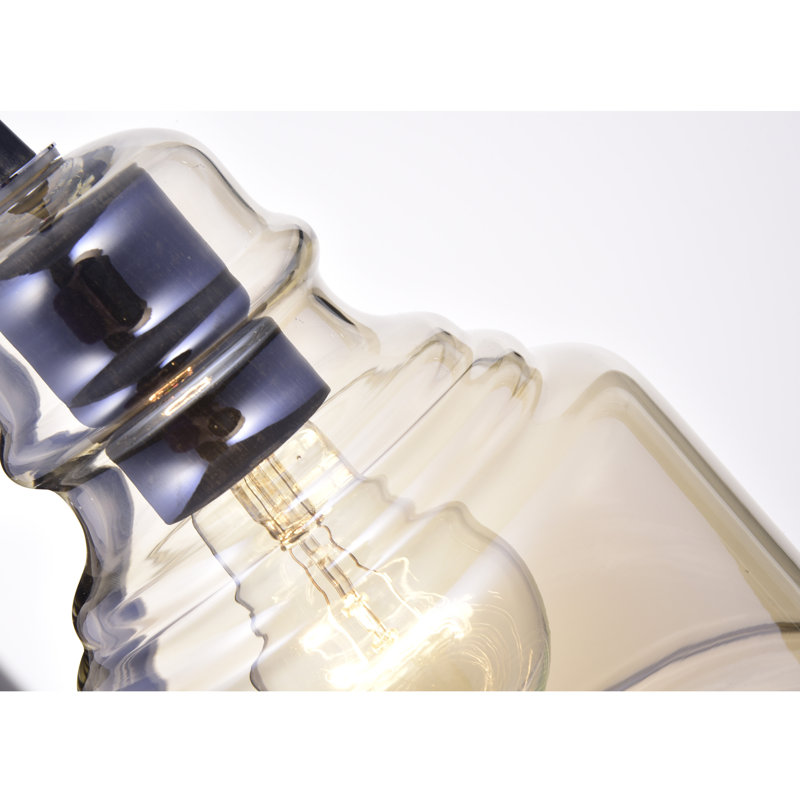 Luminaire suspendu simple en forme de cloche noire à 1 lumière de 6 po Nickelson