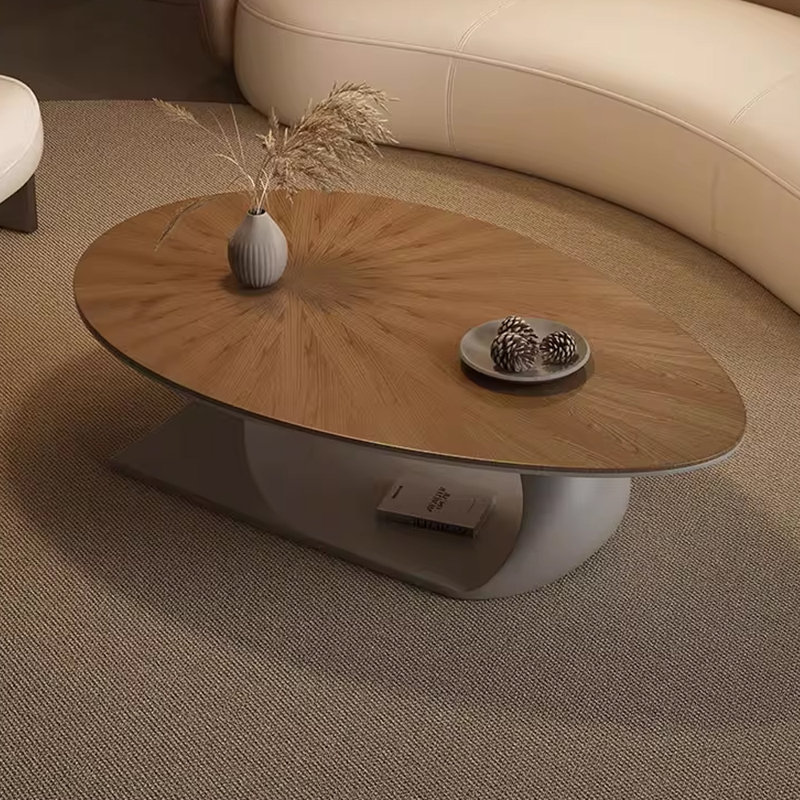 Table basse simple et moderne de style wabi-sabi, H 14,96 po x L 47,24 po x l 31,49 po