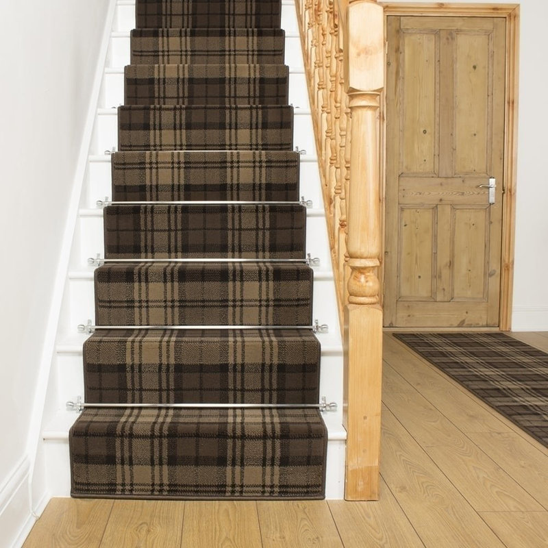 Stair Runner Plaid Area Rug, Runner 100 x 570 cm