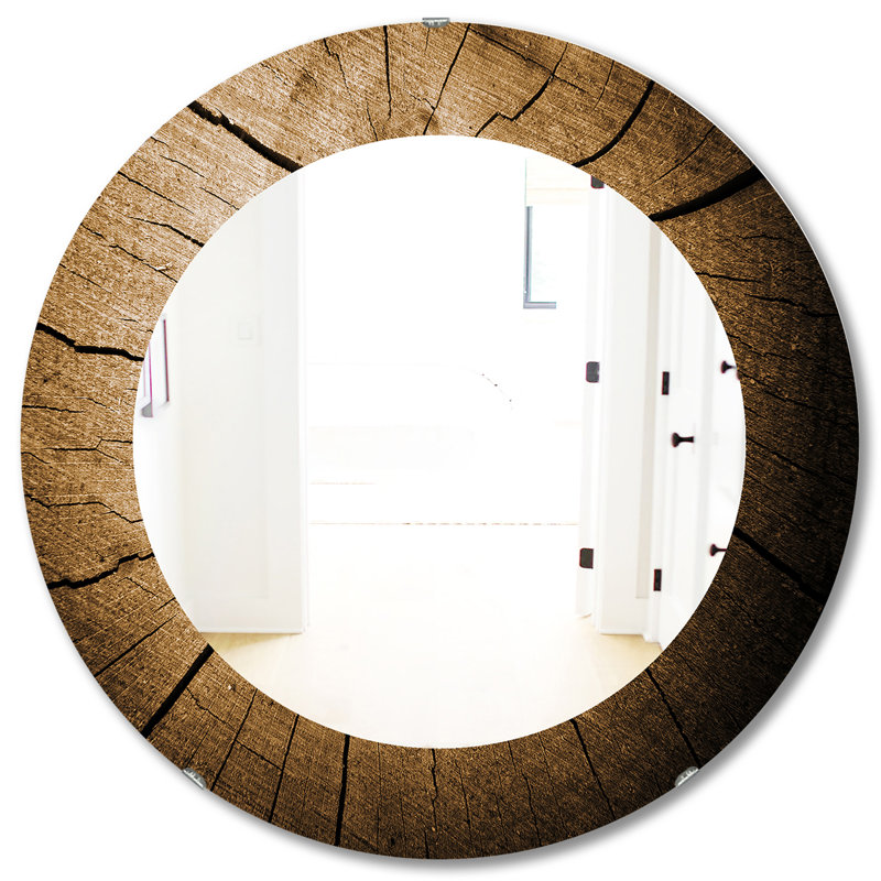Miroir d'appoint Mid-Century, H 31,5 po x l po, Couleur unie