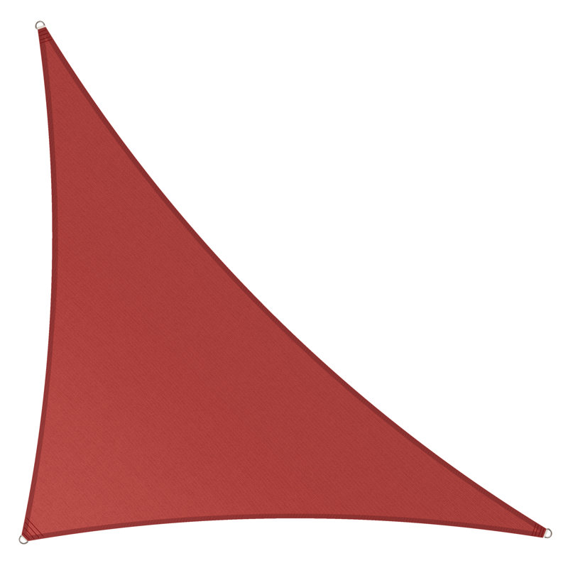 Voile d'ombrage triangulaire droit Amgo 200 g / m², blocage UV 95%, Rouge, 33,11 pi x 24 pi