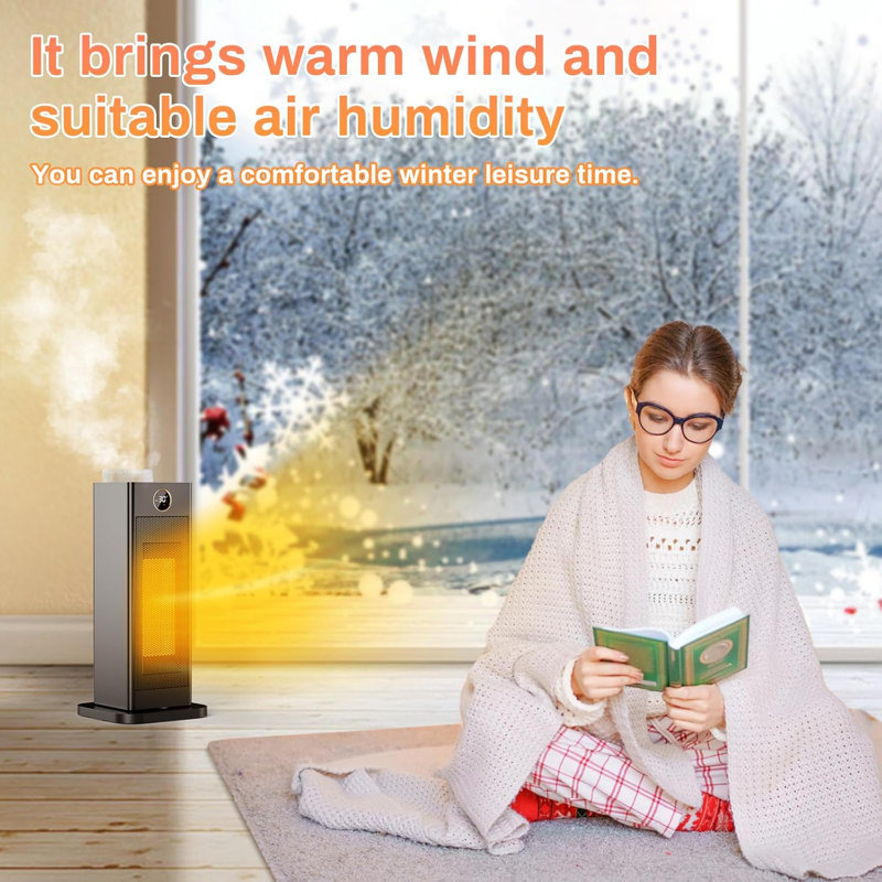 LIFERUN QNQ Electric Radiator Space Heater, 40.50" H x 19" W x 18" D, 2000w