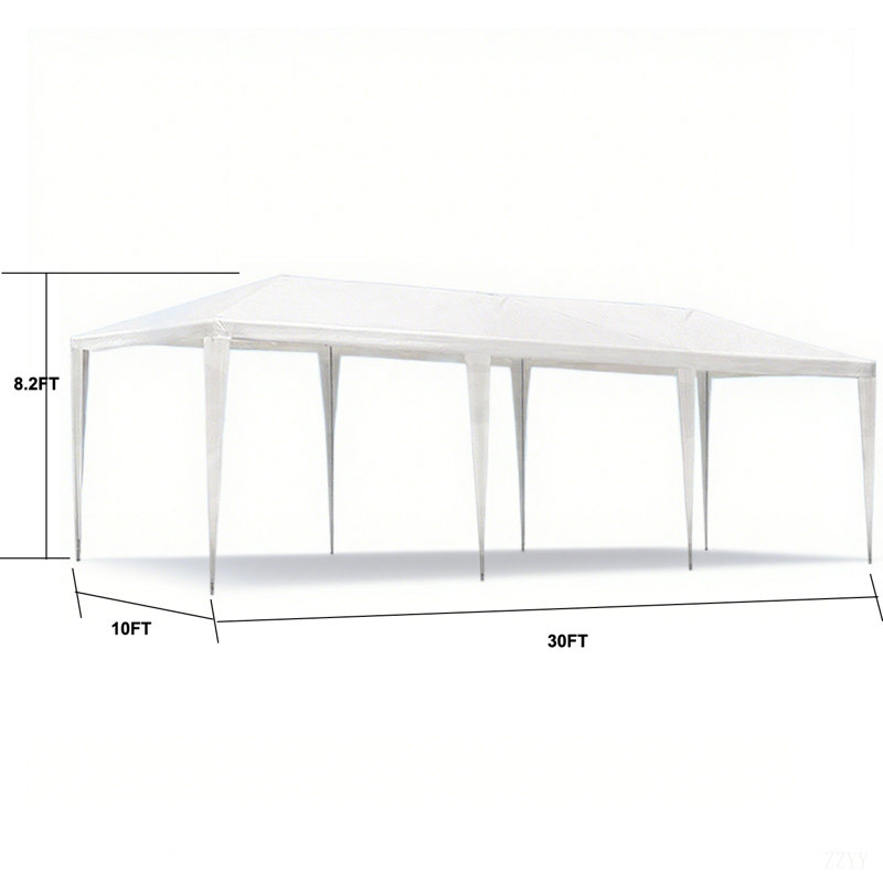 Chapiteau de jardin 10 pi x 30 pi avec chapiteau et abri de jardin sans parois latérales