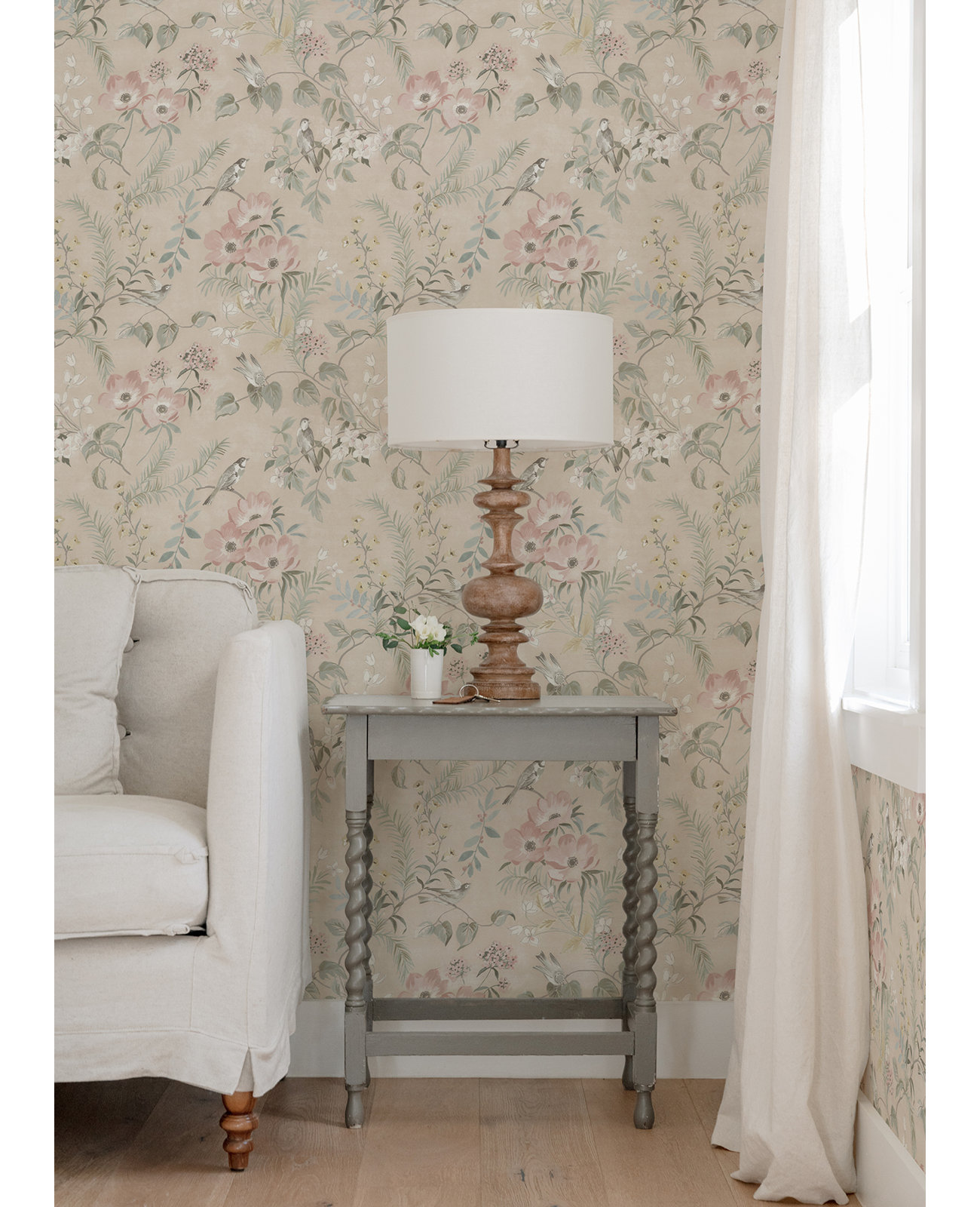 Harton Floral Roll, Pink