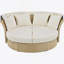 Ensemble de mobilier d'extérieur en rotin double