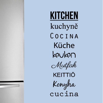 Décalcomanie murale mots pour la cuisine