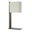 Anne-Marie Barton Fumar 34" Statement Table Lamp in Ridged Carbon with BouclÃ© Shade-1415204231