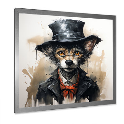 Black Trenchcoat Wolf Mystery II - Wolf Animal Wall Art
