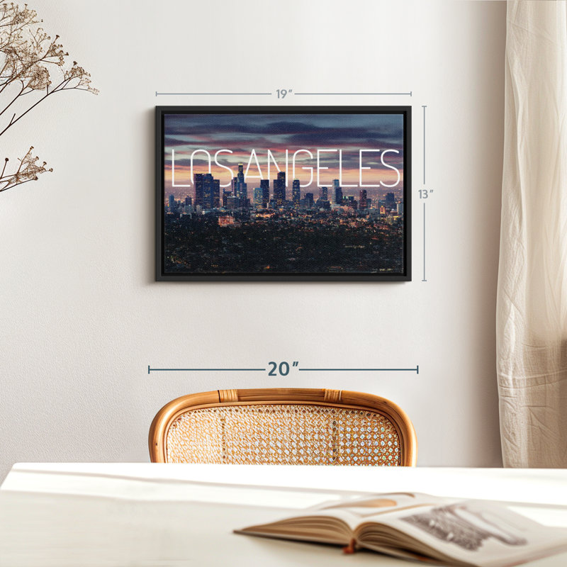 "Los Angeles Vibes Wall Art", H 13 po x l 19 po