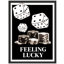 «Minimal Dice and Chips Lucky», impression d'art mural encadré - «Dice and Chips» avec «Feeling Lucky», pour le bureau ou la salle de jeux-125211810-125211811