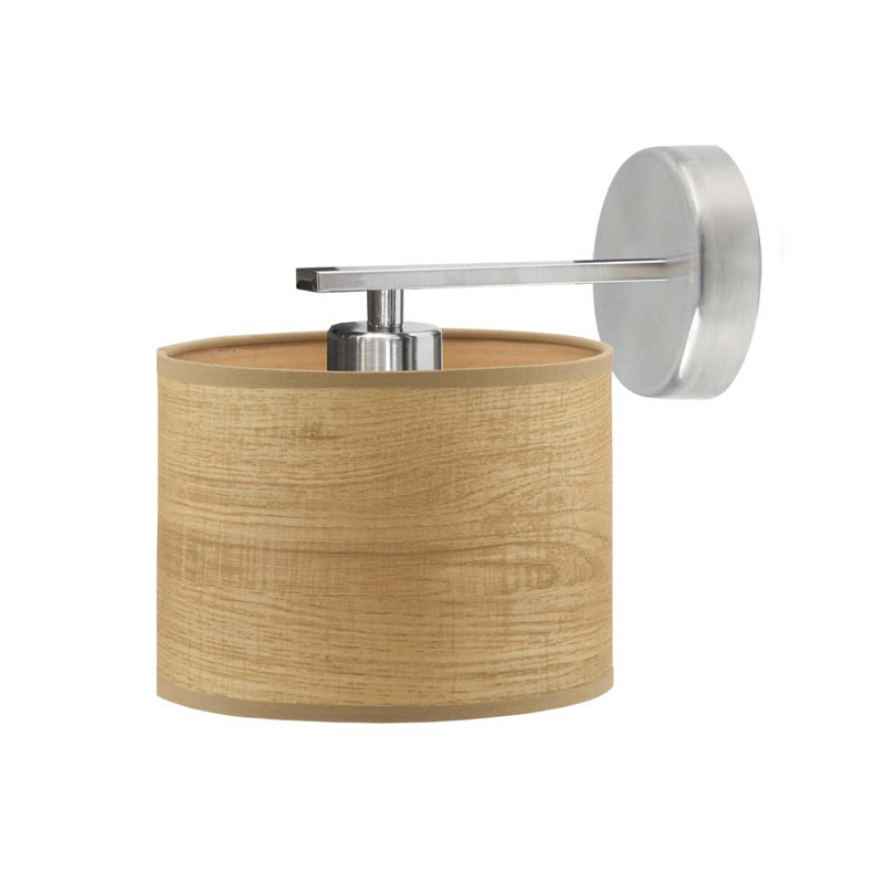 Blaikley Armed Sconce, Natural, Chrome