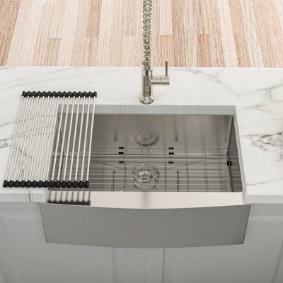 27 Inch Deep Kitchen Basin Sink, Stainless Steel 16G T304, R10 Corner, Condensation Prevention, 27"X21"X10 Design, 10" Deep, Soundproof Pad,