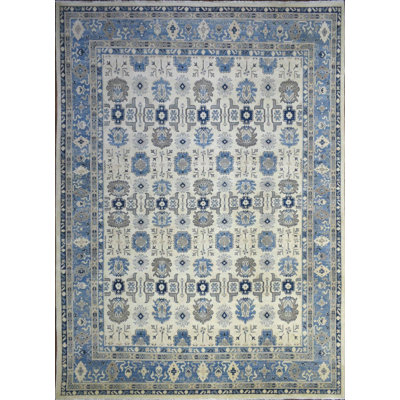 Transitional One-of-a-Kind Rectangle 9'9" X 13'6" Hand Knotted Area Rug