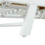 Structure de chaise longue en fer blanc + finition teck, fauteuil inclinable d'extérieur en fer + bois d'acacia avec surface de rangement plate, capacité de 400 lb, dossier réglable pour la terrasse de la piscine
