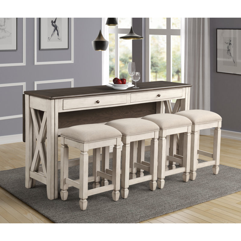 Drop Leaf Table W/ Stools