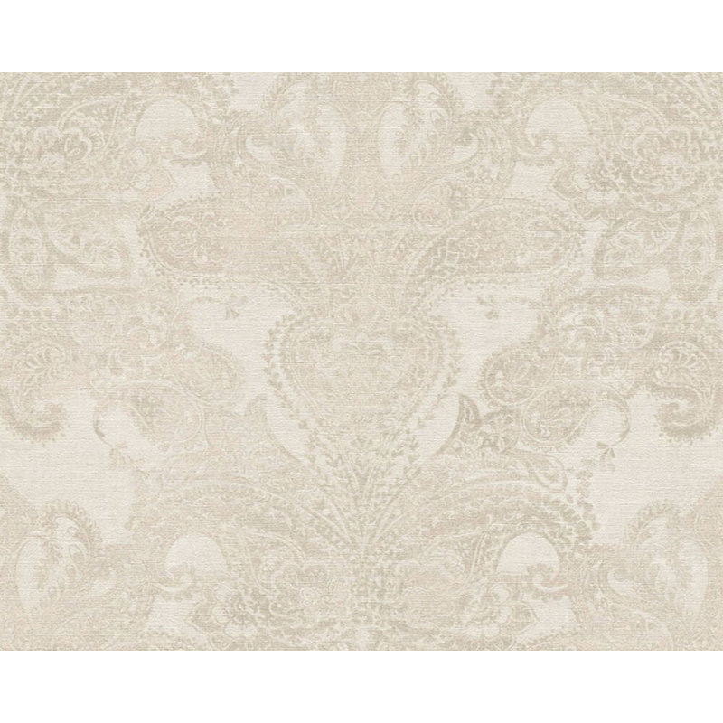 Rouleau de papier peint L 33 pi x l 21 po Trussell, Crème / blanc